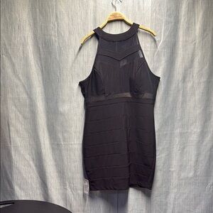 🏴 Le Chateau Black Halter dress size XXL NWT